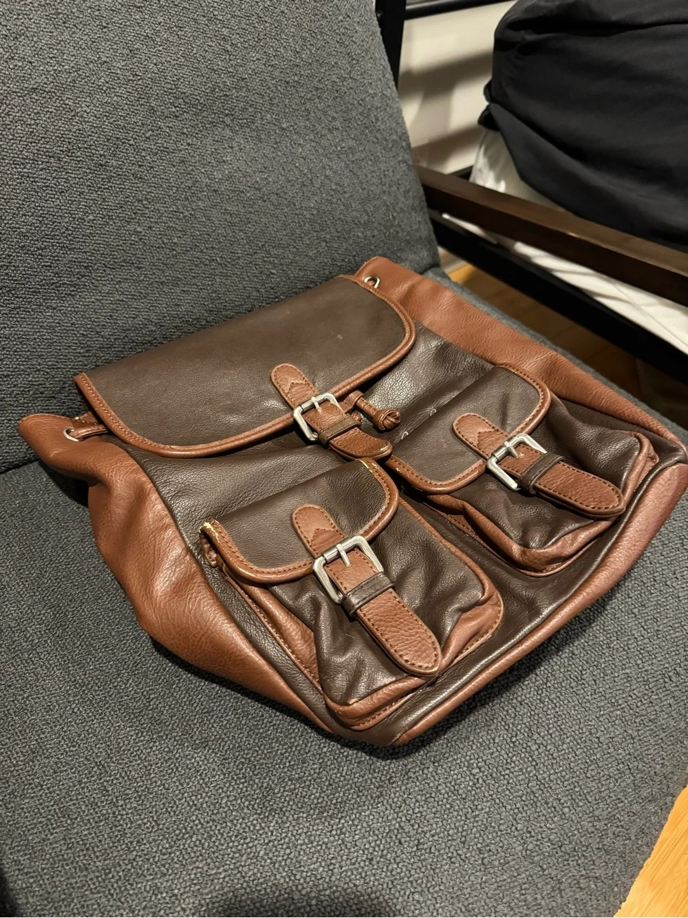 Robert Graham Leather Brown Men’s Backpack - Classic Travel Rucksack